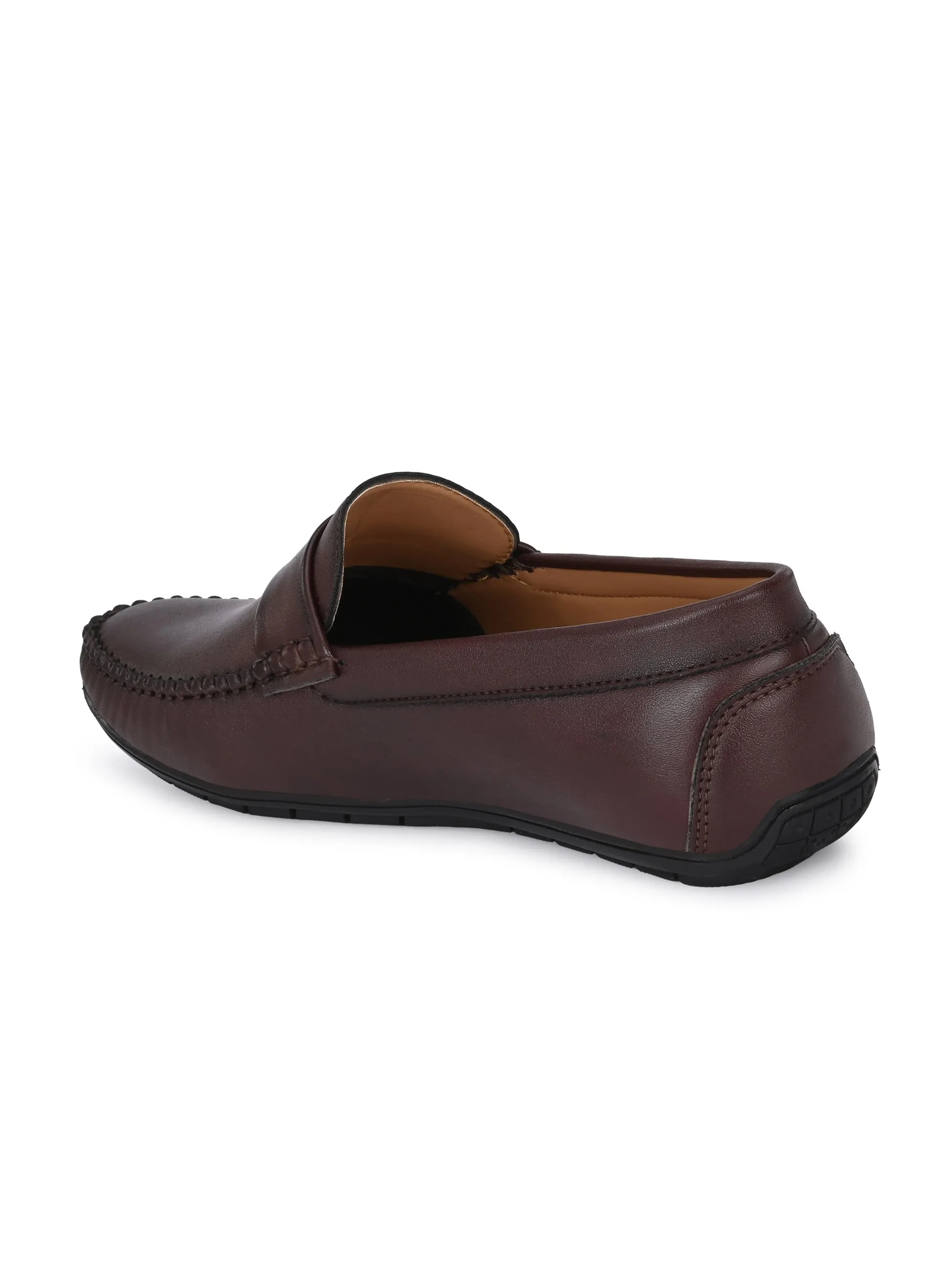 CARLO ROMANO BY WASAN BROWN COLOUR VEGAN LEATHER MOCCASIN SHOE FOR MEN