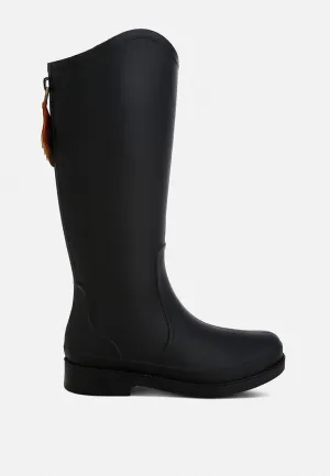 Charm Detail Calf Boots By Ruw