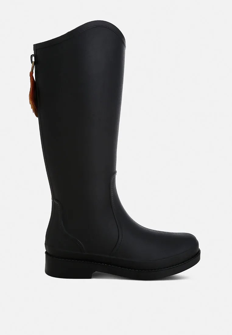 Charm Detail Calf Boots By Ruw