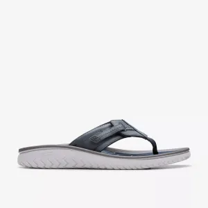 Clarks Men's Wesley Sun Navy | Brown Smooth Leather