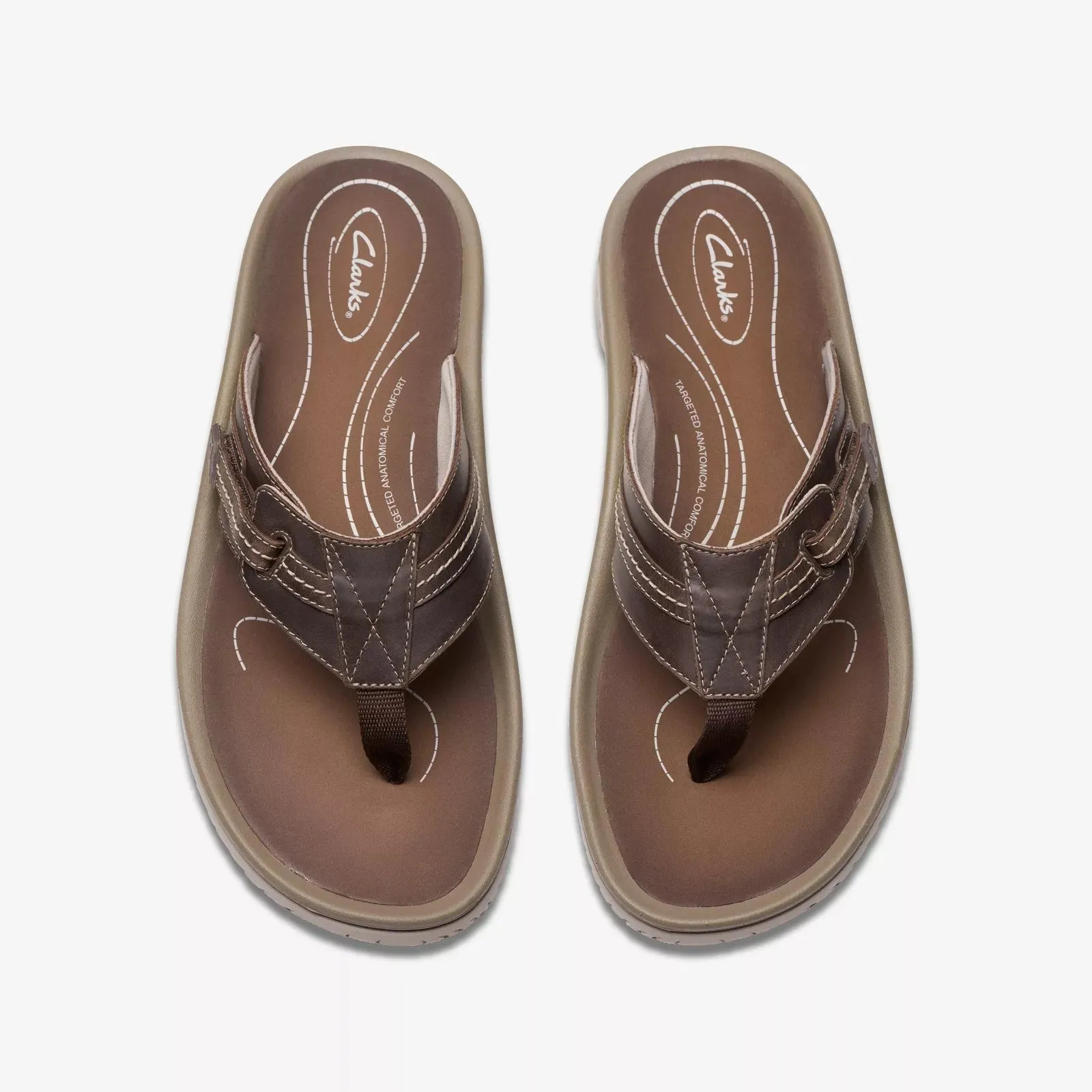 Clarks Men's Wesley Sun Navy | Brown Smooth Leather