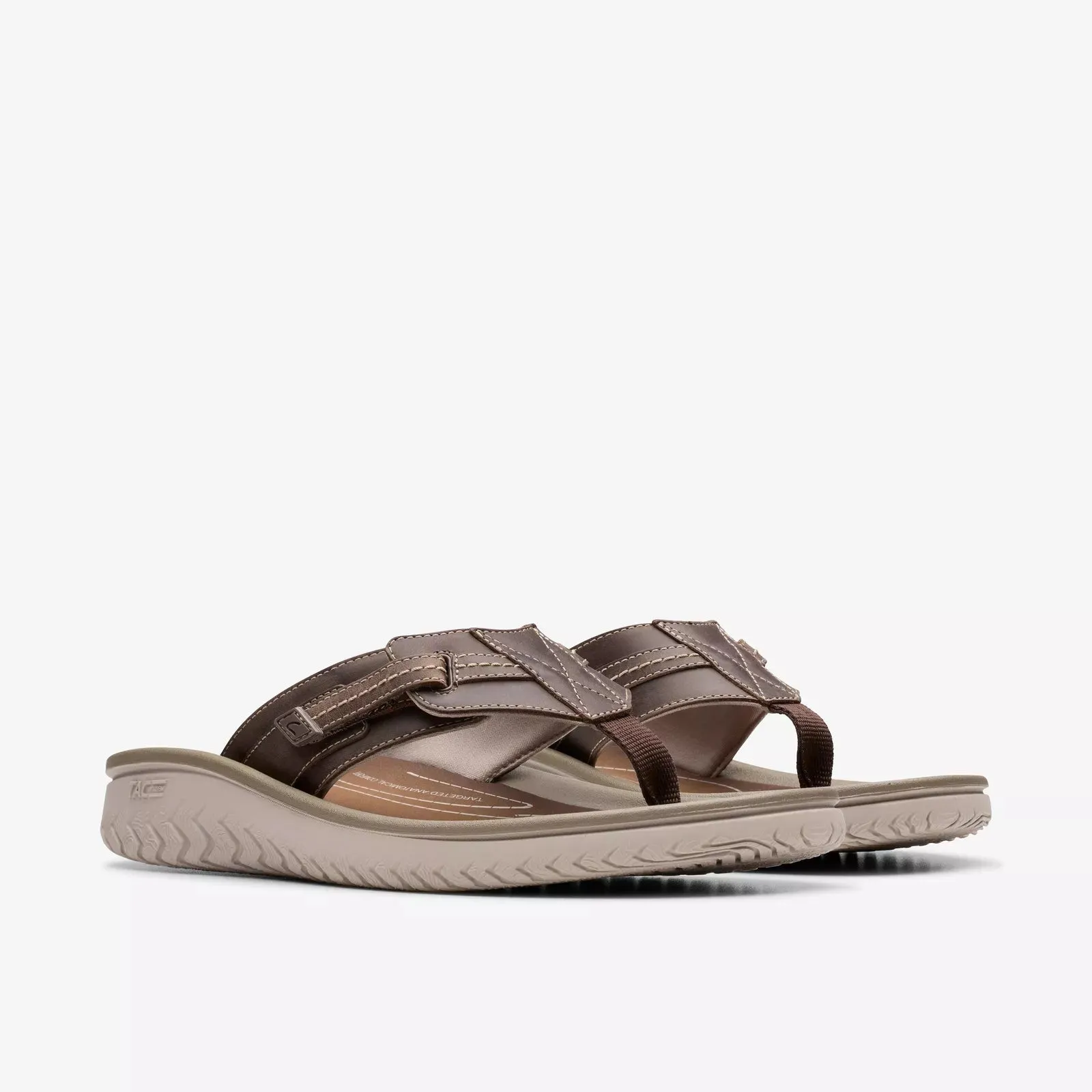 Clarks Men's Wesley Sun Navy | Brown Smooth Leather