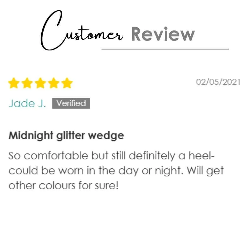 Classic Espadrille Wedge ('23 Edit) in Midnight Glitter
