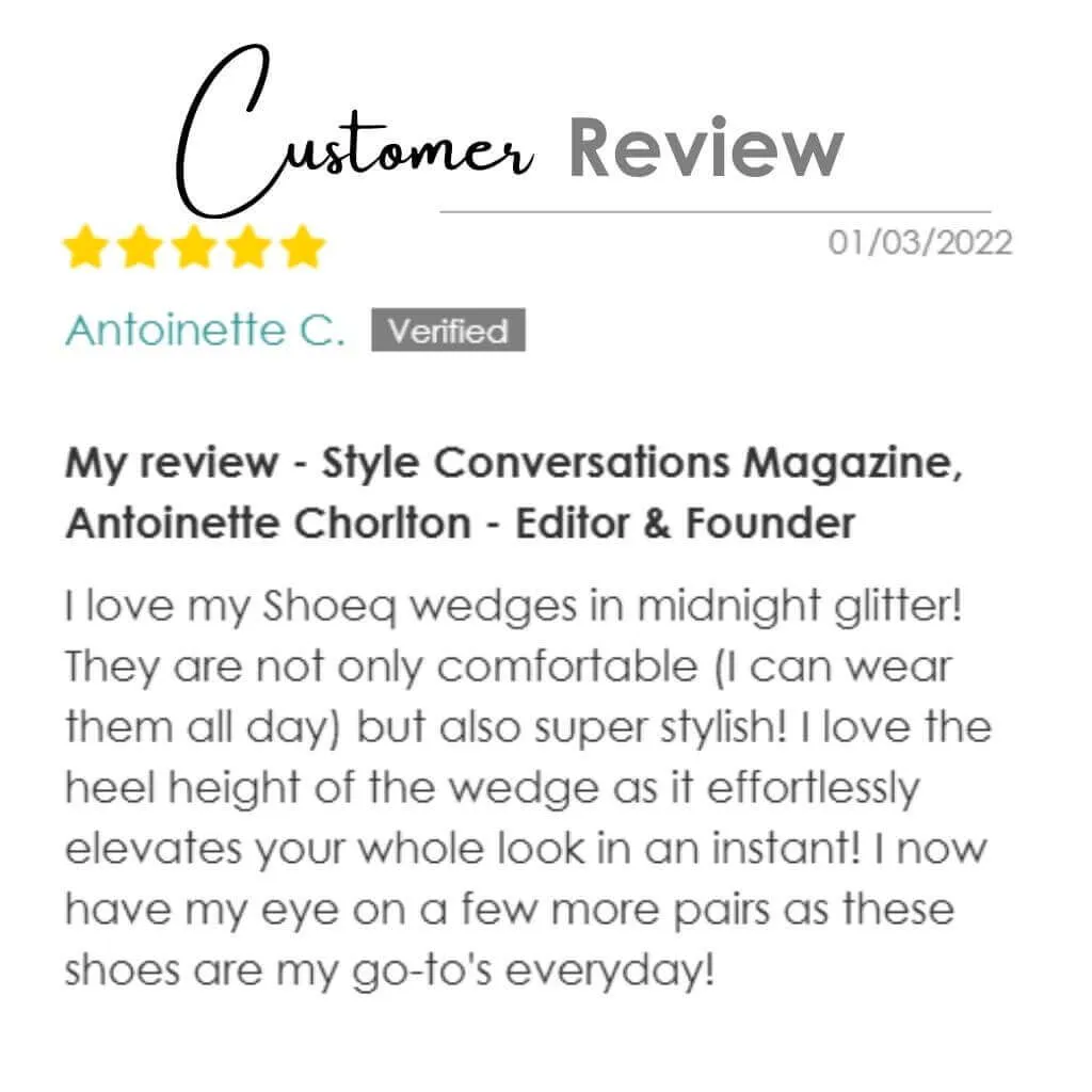 Classic Espadrille Wedge ('23 Edit) in Midnight Glitter