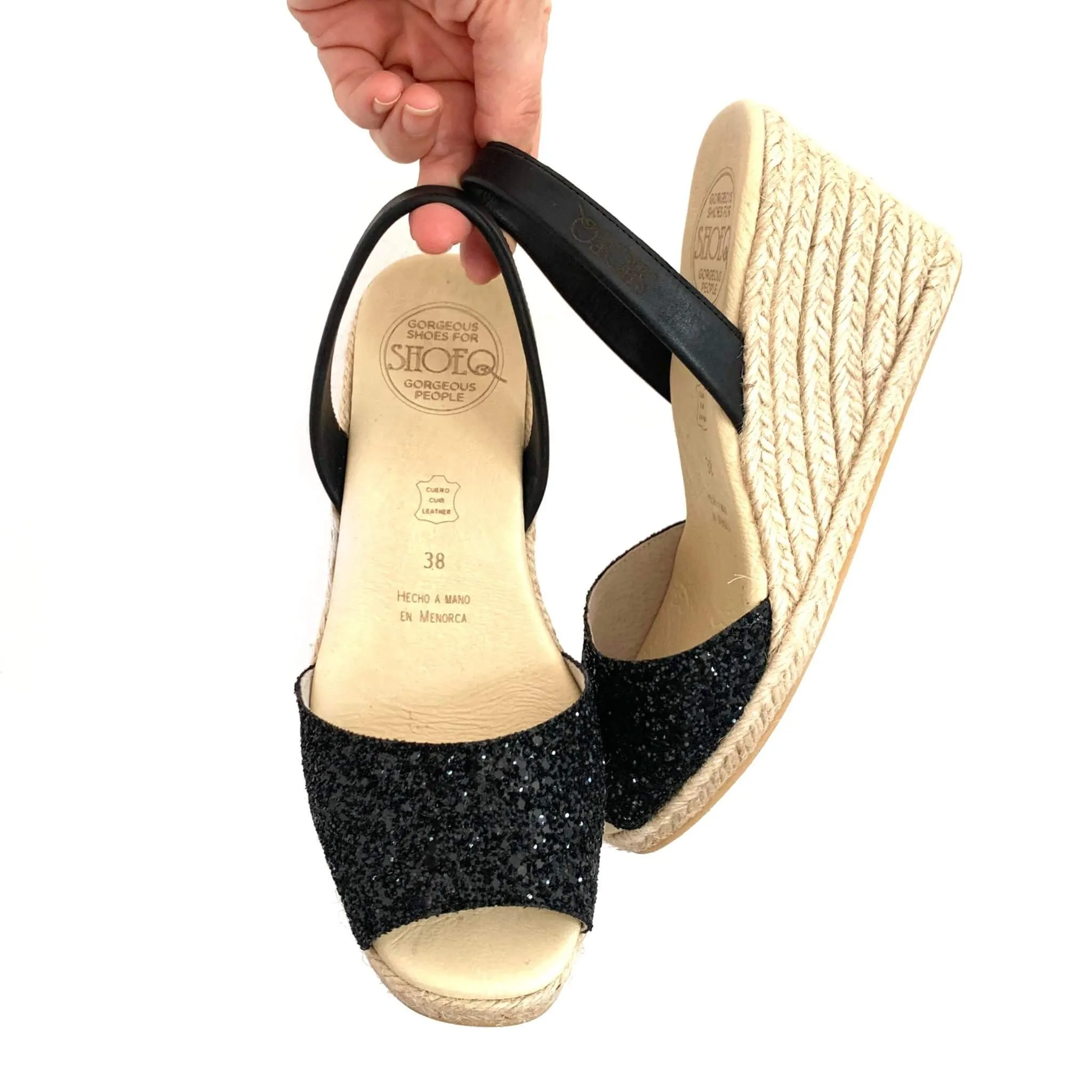 Classic Espadrille Wedge ('23 Edit) in Midnight Glitter