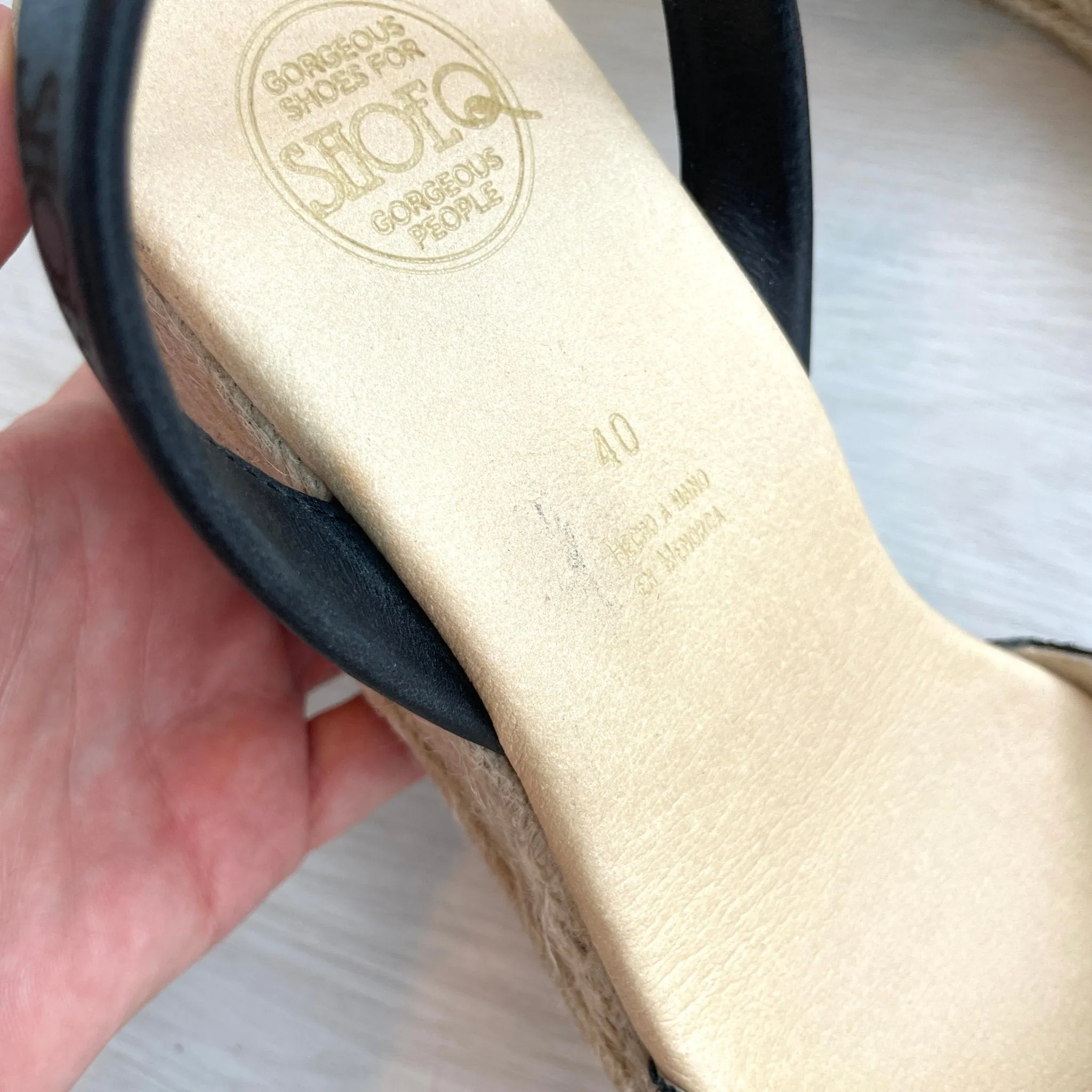 Classic Espadrille Wedge in Midnight Glitter - Outlet item - Size 40