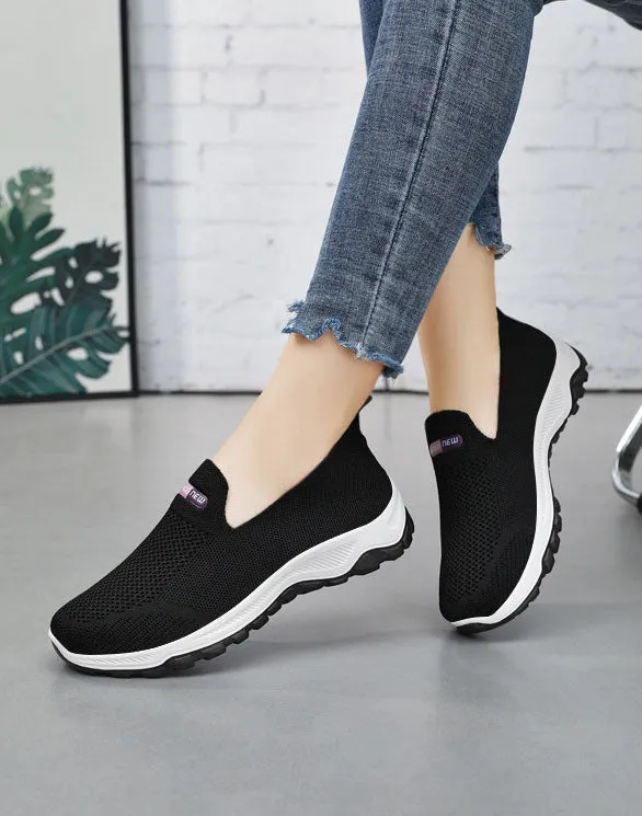 Classic Knitted Slip-On Sneakers for Effortless Casual Style