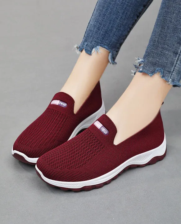 Classic Knitted Slip-On Sneakers for Effortless Casual Style