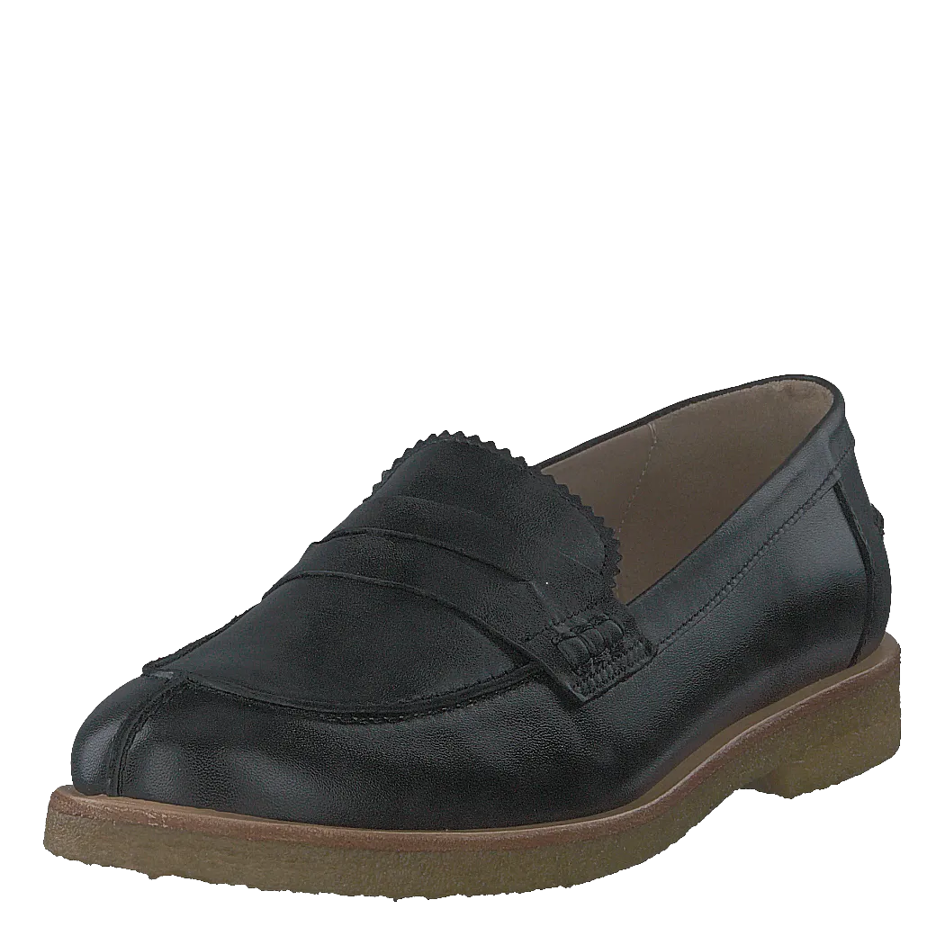 Classic Loafer With Soft Heelc Black