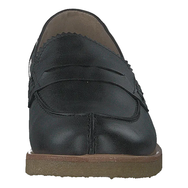 Classic Loafer With Soft Heelc Black