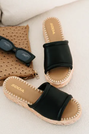 Cocktail Energy Platform Sandals (Black)