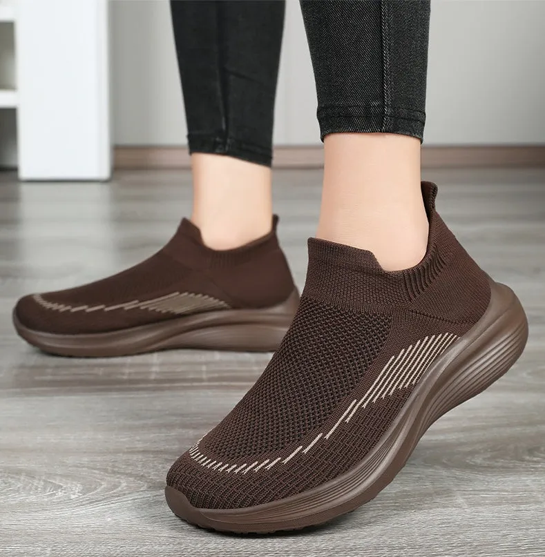 Comfortable and Breathable Minimalist Slip-On Sneakers for Women
