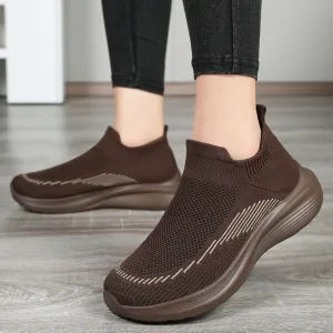 Comfortable and Breathable Minimalist Slip-On Sneakers for Women