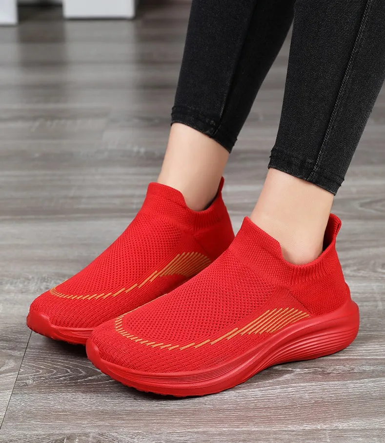 Comfortable and Breathable Minimalist Slip-On Sneakers for Women