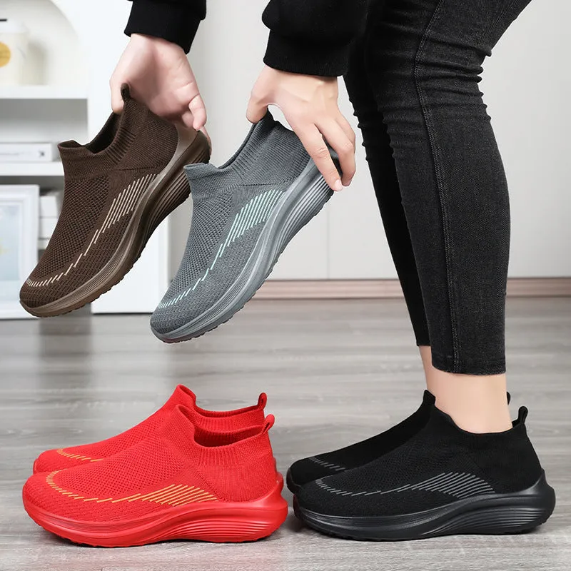 Comfortable and Breathable Minimalist Slip-On Sneakers for Women