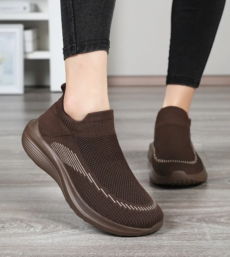 Comfortable and Breathable Minimalist Slip-On Sneakers for Women