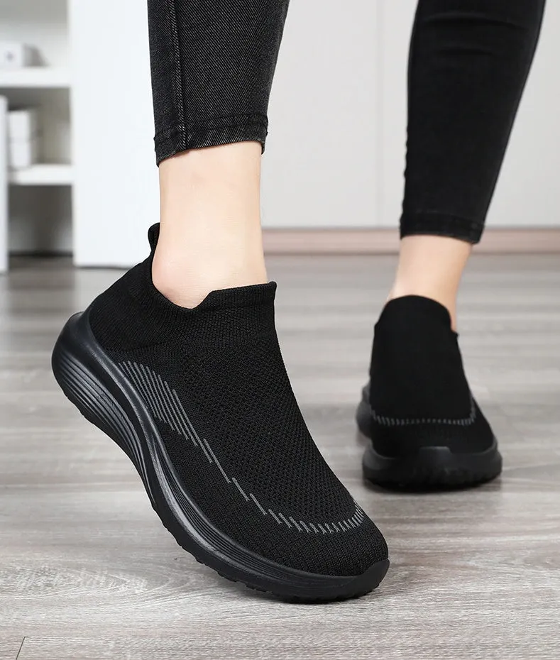 Comfortable and Breathable Minimalist Slip-On Sneakers for Women