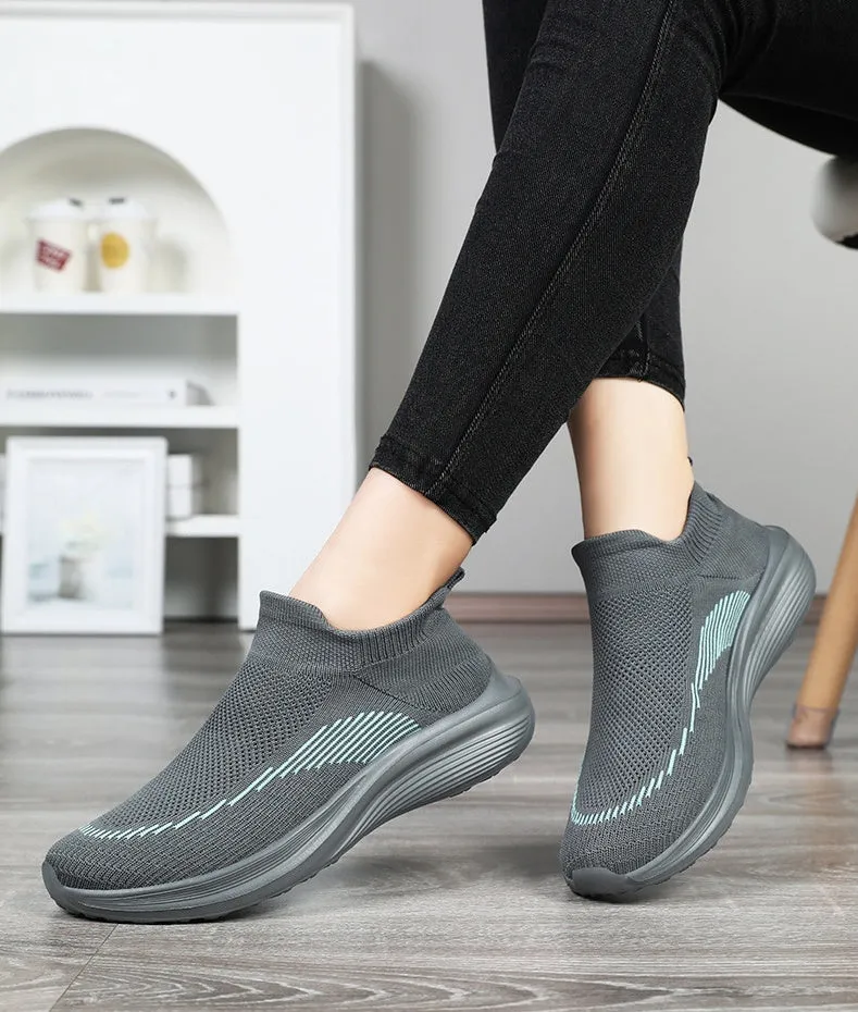 Comfortable and Breathable Minimalist Slip-On Sneakers for Women