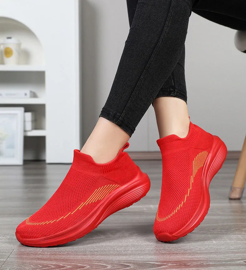 Comfortable and Breathable Minimalist Slip-On Sneakers for Women