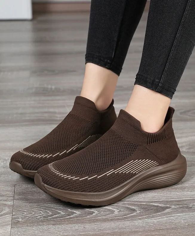 Comfortable and Breathable Minimalist Slip-On Sneakers for Women