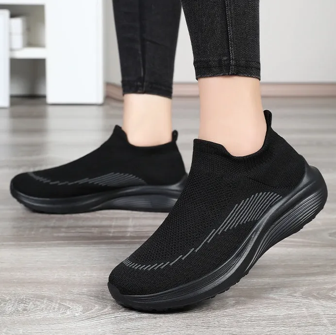 Comfortable and Breathable Minimalist Slip-On Sneakers for Women
