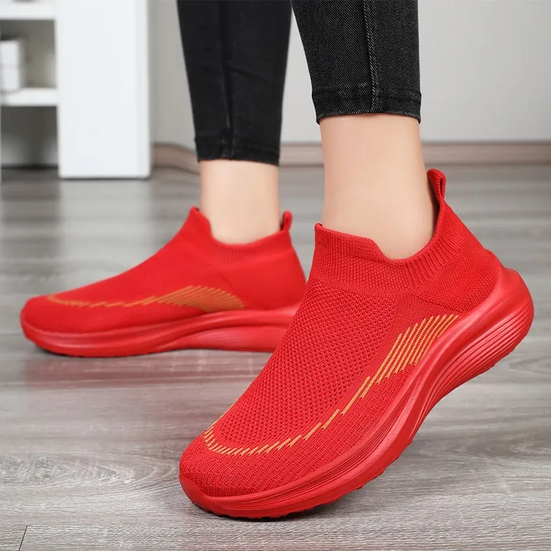 Comfortable and Breathable Minimalist Slip-On Sneakers for Women