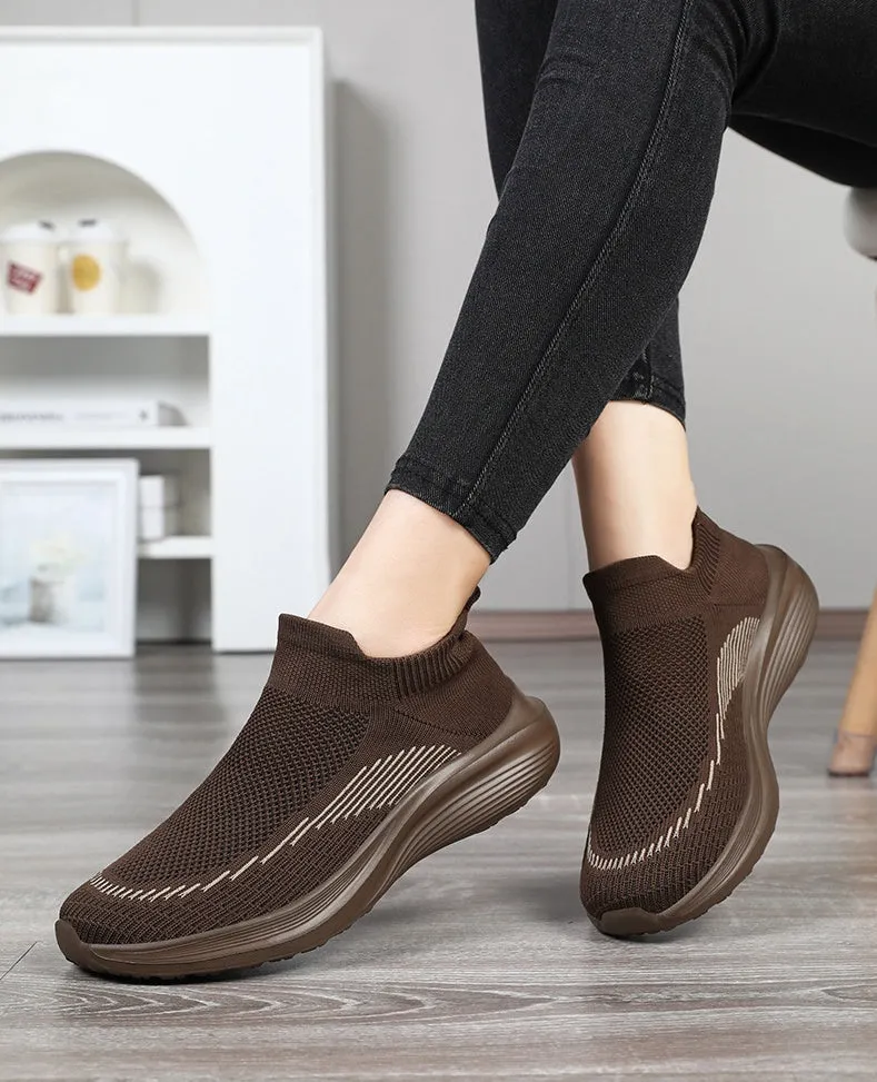 Comfortable and Breathable Minimalist Slip-On Sneakers for Women