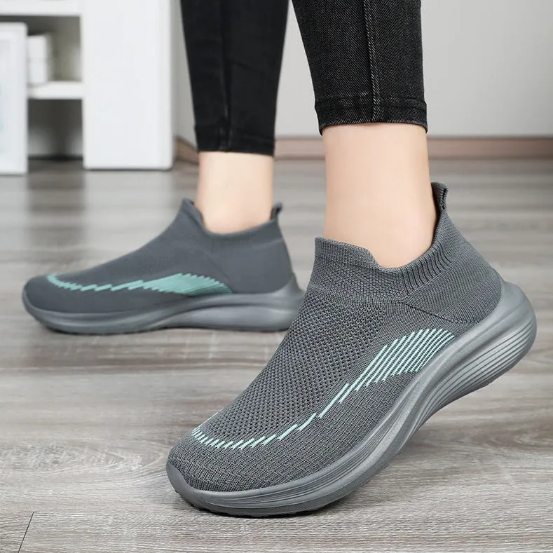 Comfortable and Breathable Minimalist Slip-On Sneakers for Women