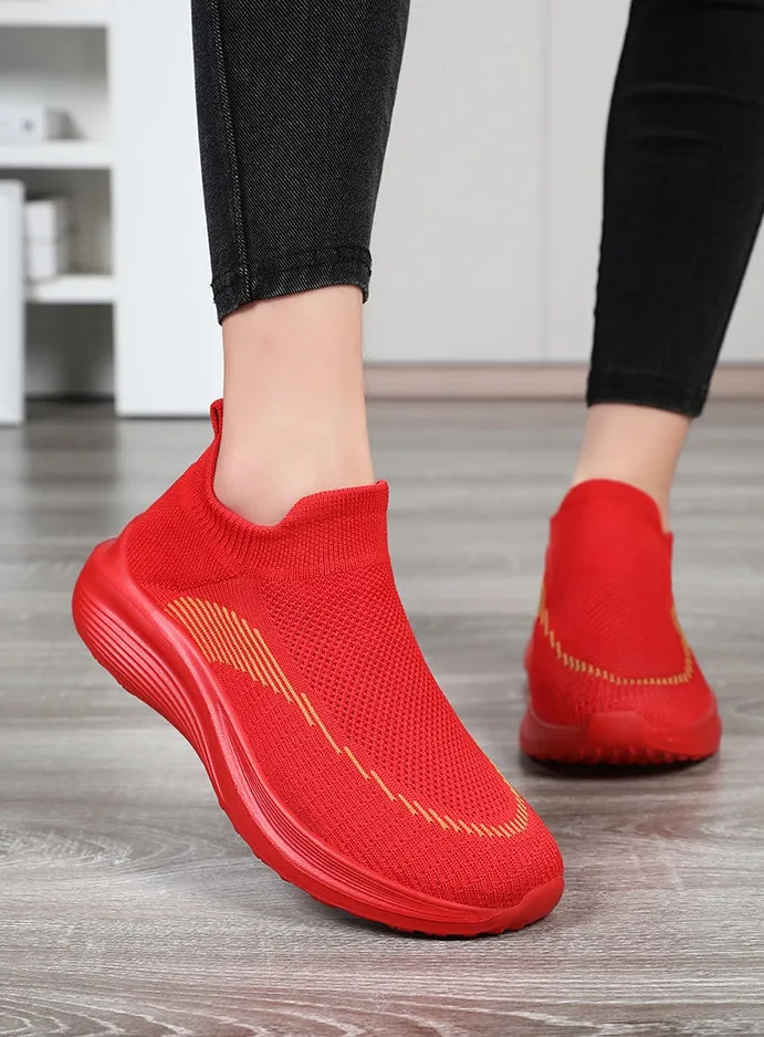 Comfortable and Breathable Minimalist Slip-On Sneakers for Women