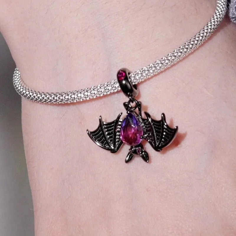 Cool Black Bat Charm