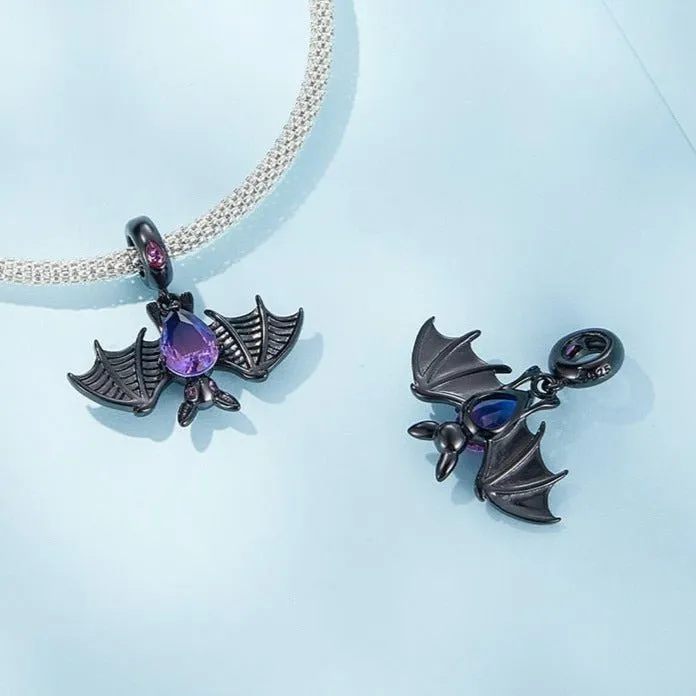 Cool Black Bat Charm