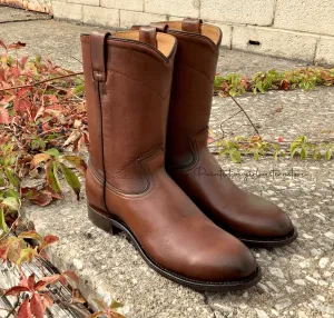 Corral Men's Honey Brown Leather Round Toe Roper Cowboy Boots A4068