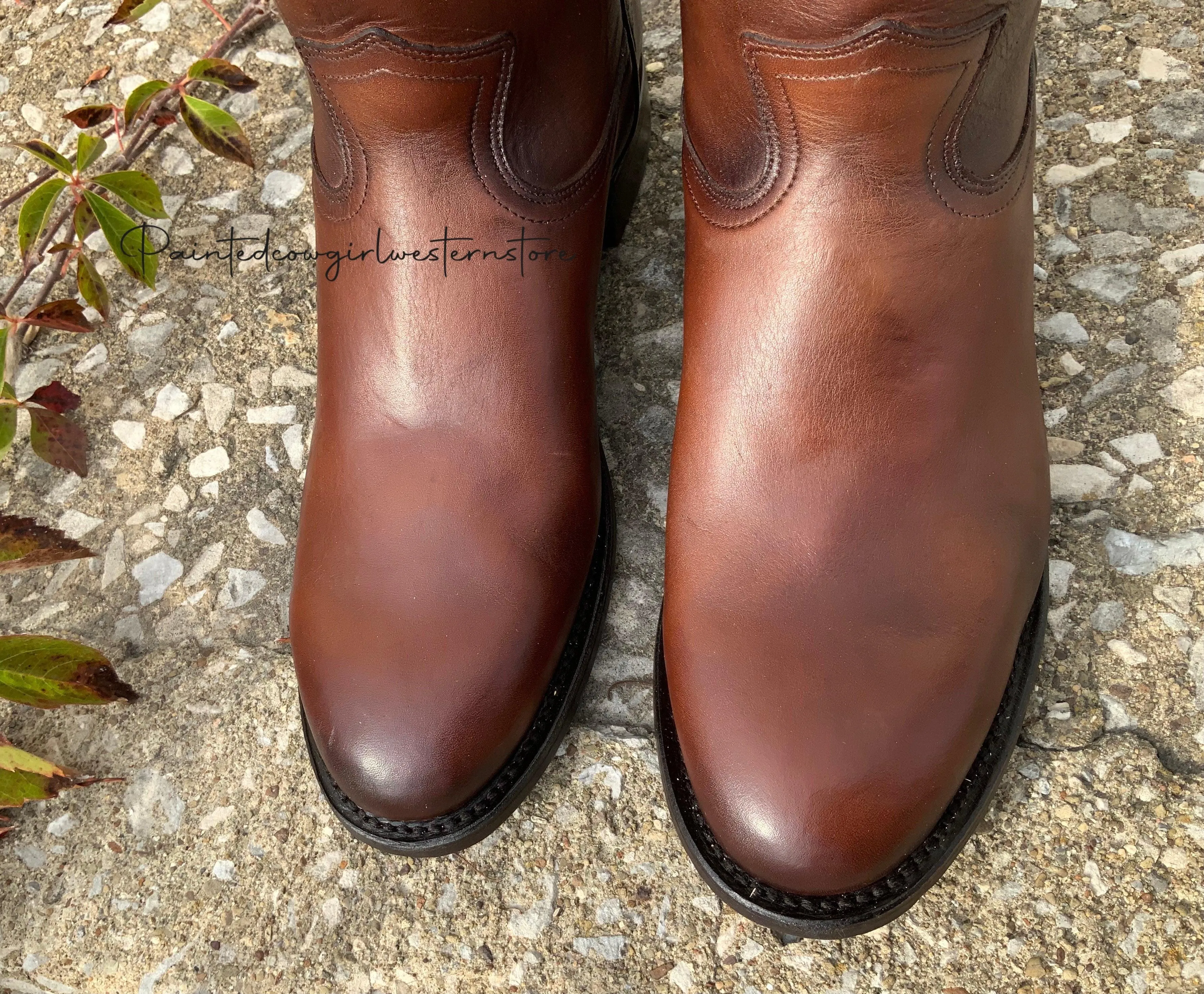 Corral Men's Honey Brown Leather Round Toe Roper Cowboy Boots A4068