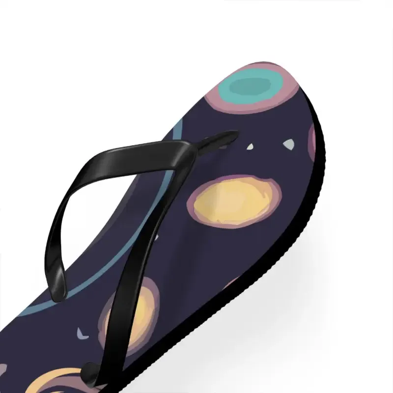 Cosmic Unisex Flip Flops Universe with Stars and Planets