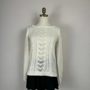 Cream Cable Knit Sweater