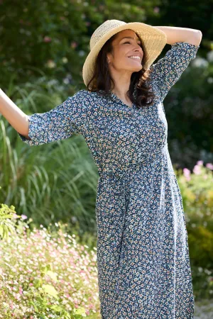 Daybreak Ditsy Print Midi Shirt Dress