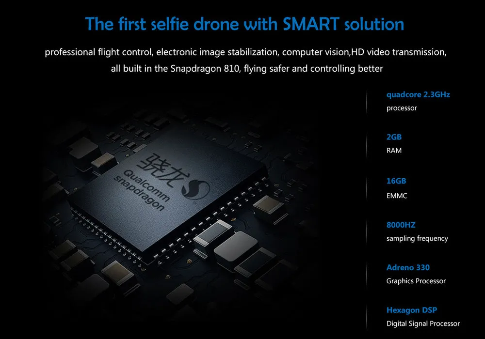 Dobby Folding 4K Camera Drone - 13MP Camera, Quad Core CPU, Image Stabilization, Auto Follow, Gesture   Voice Control, GPS