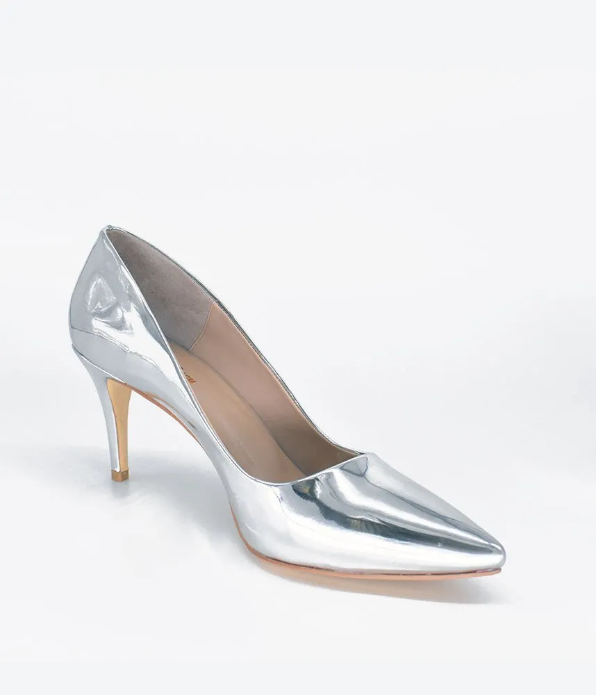 Fabulous Metallic Silver Stiletto Heels