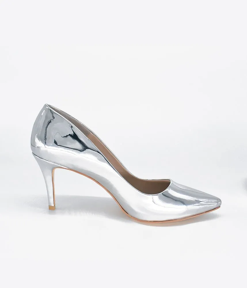 Fabulous Metallic Silver Stiletto Heels