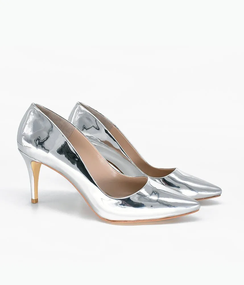 Fabulous Metallic Silver Stiletto Heels