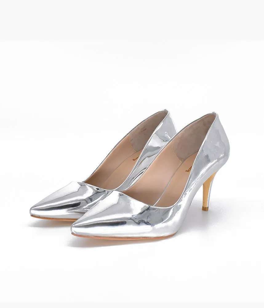 Fabulous Metallic Silver Stiletto Heels
