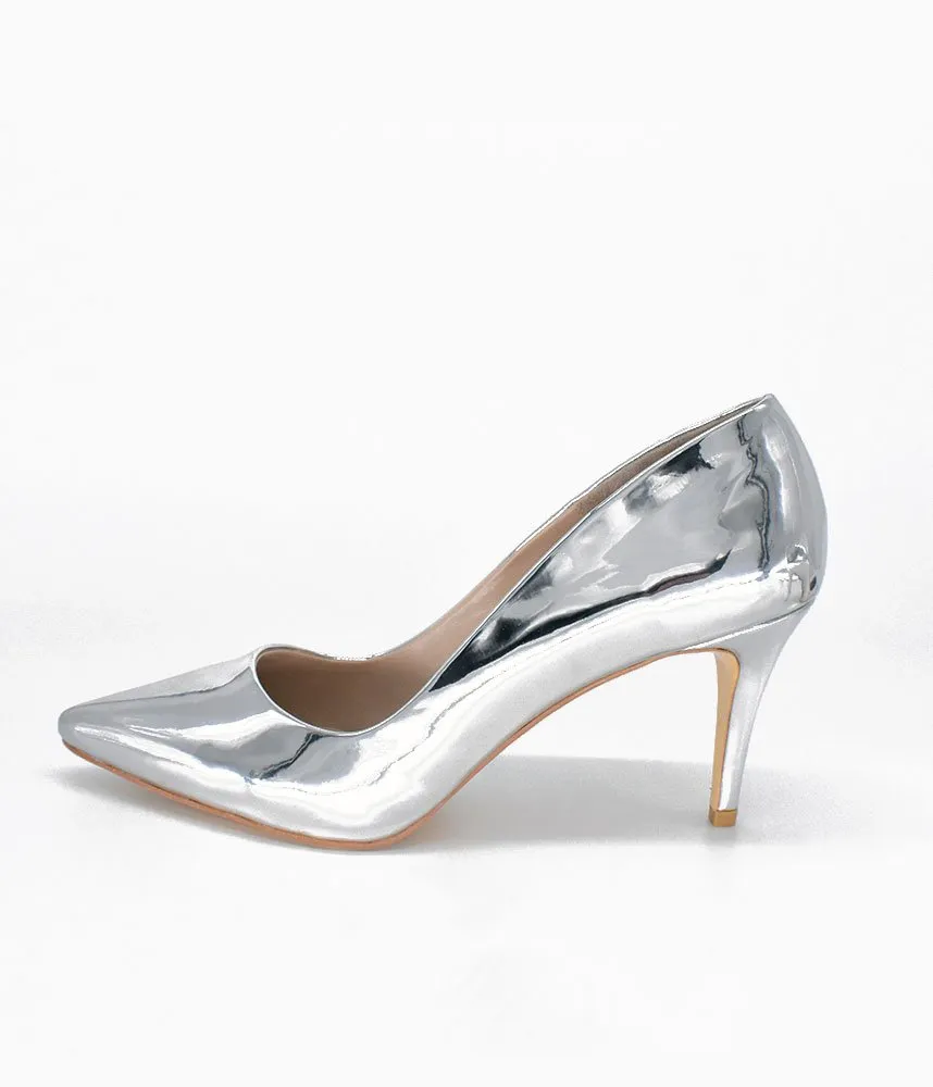 Fabulous Metallic Silver Stiletto Heels
