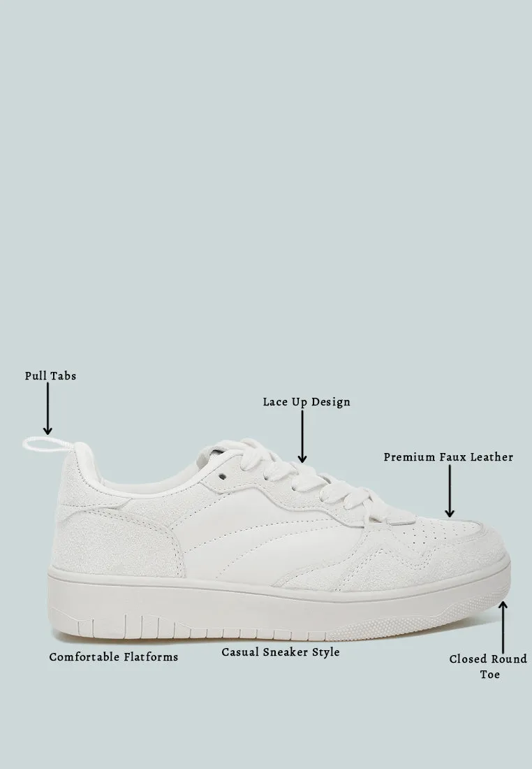 Faux Leather Casual Sneakers By MODE