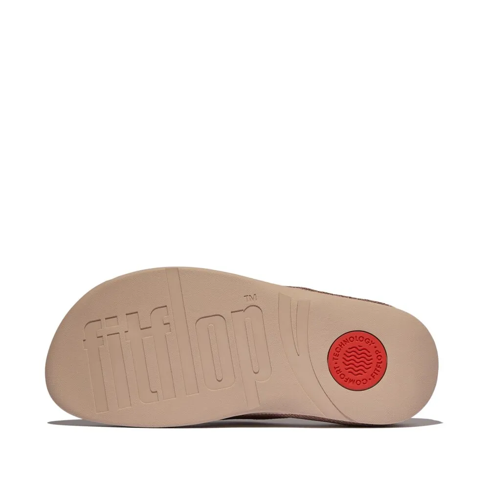 FitFlop Surfa Sequin Toe Post Sandals - Classic Beige