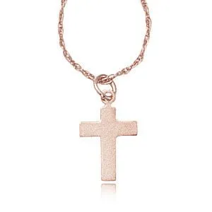 Flat Cross Pendant w/ Chain