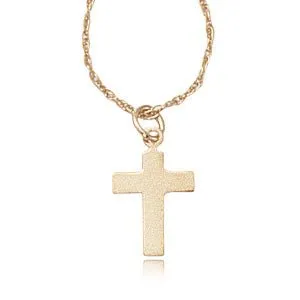 Flat Cross Pendant w/ Chain