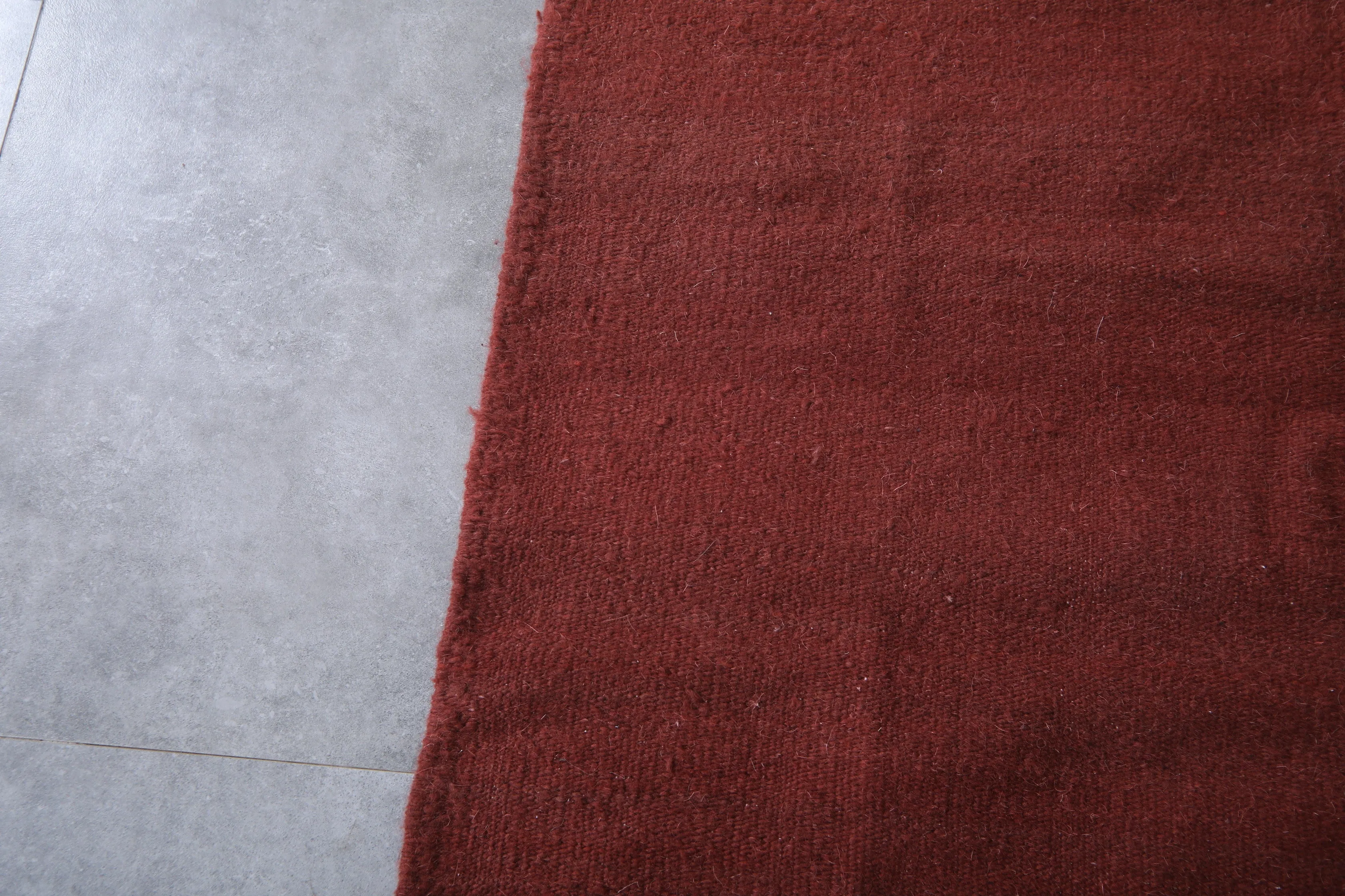 Flat woven Moroccan Brown red rug - Berber rug - Morocco rug