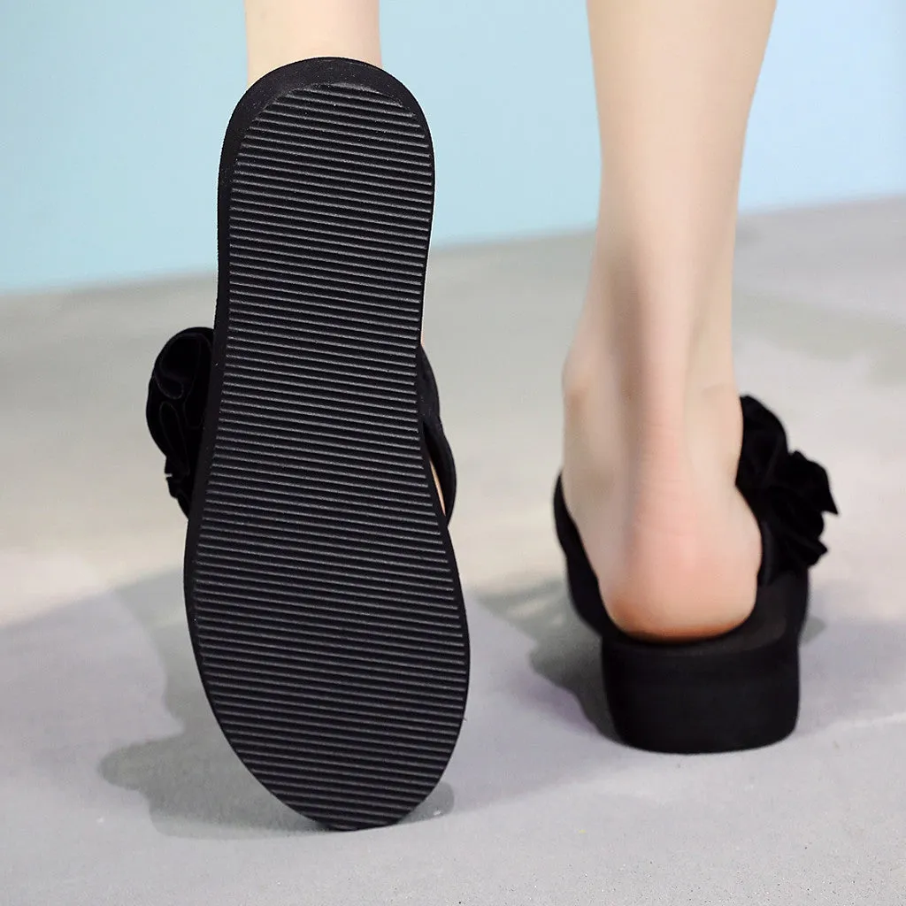 Flower Clip Toe Flip Flops Woman Casual Slippers
