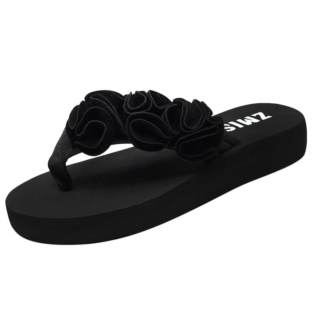 Flower Clip Toe Flip Flops Woman Casual Slippers