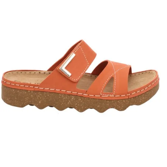 'Foggia' women's indoor slide sandal - orange